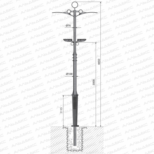 Колизей 2-5,4 декоративная опора 